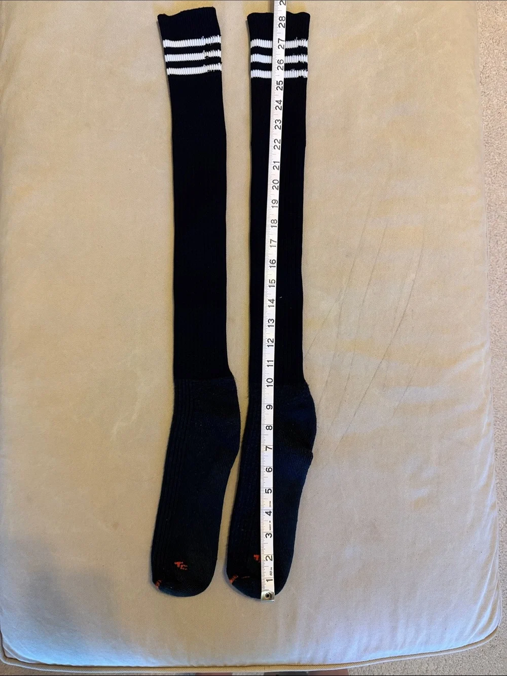 Unisex Soccer Knee-High Socks - Black, White & Blue